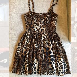 Amanda Uprichard flouncy leopard print dress